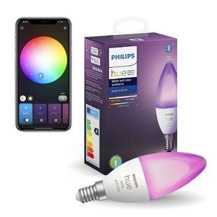 Умная светодиодная лампочка Philips Hue White and Color E14 470лм 40Вт 5.3W ZigBee, Bluetooth, Apple HomeKit 1шт. 929002294205 фото