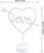 Декоративный настольный неоновый светильник "Love" жёлтый на батарейках/USB 28*29 см neon_love_stand_2 фото 4