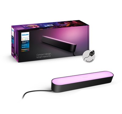 Додаткова світлодіодна панель Philips Hue Play White and Color (+ блок живлення) Чорний 915005939000 фото