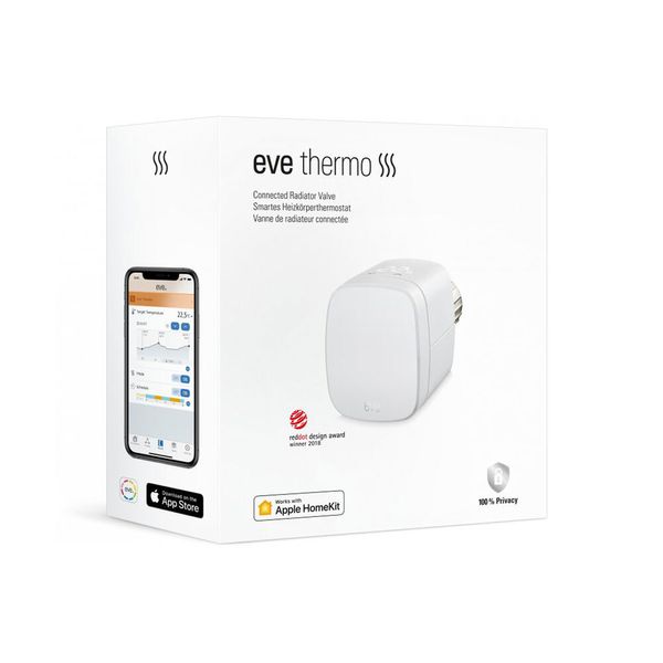 Умный терморегулятор Elgato Eve Thermo радиаторный термостат Apple HomeKit (Thread) 686676 фото