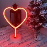 Декоративный настольный неоновый светильник "Love" красный на батарейках/USB 30*20 см neon_love_stand_red фото