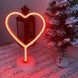 Декоративний настільний неоновий світильник "Love" червоний батарейках/USB 30*20 см neon_love_stand_red фото 1