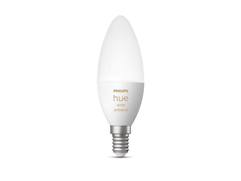 Розумна LED лампочка Philips Hue E14 White Ambiance 470лм 40Вт 5.2W, ZigBee, Bluetooth, Apple HomeKit 929002294403 фото