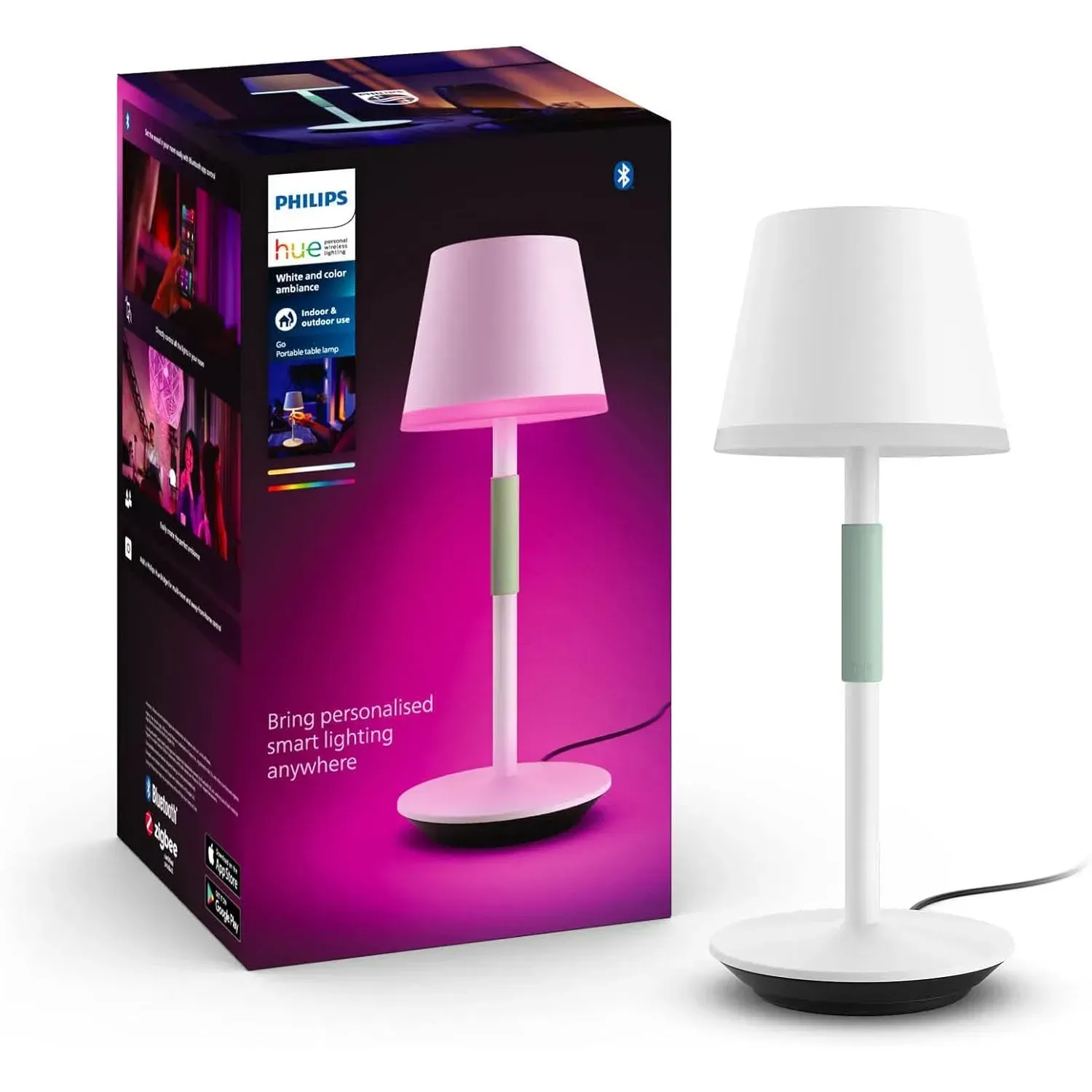 Портативна настільна лампа Philips Hue Go з акумулятором
