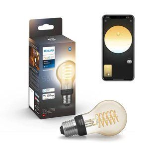Розумна LED лампочка Philips Hue E27 White Ambiance A60 7W Retro ZigBee, Bluetooth, Apple HomeKit 929002477501 фото