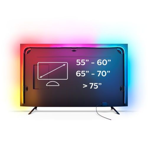 Комплект Philips Ambilight TV 55" (Светодиодная лента Philips Hue Play Gradient 55" + Philips Hue Sync Box) 55 фото