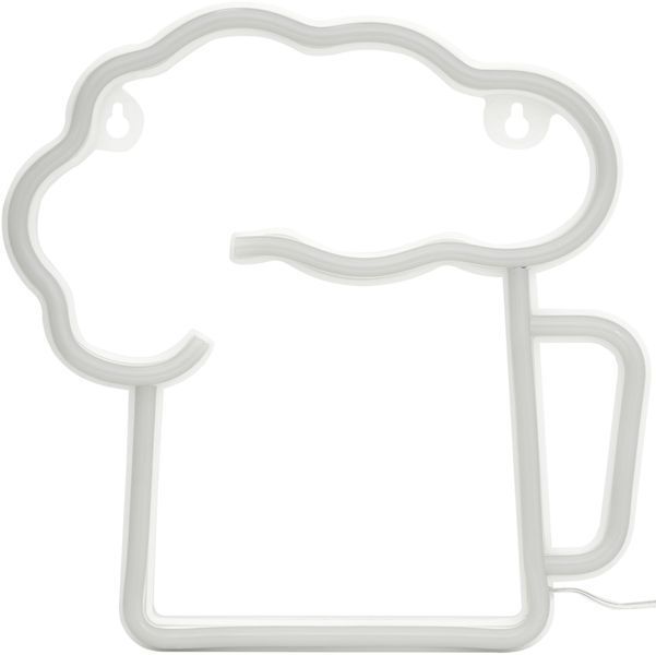 Декоративний настінний неоновий світильник "Пиво" на батарейках/USB 22*22 см Neon_beer фото