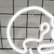 Неоновый LED светильник &laquo;Череп&raquo; белый для стены на батарейках/USB 22х18 см neon_scull фото 2