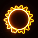 Неоновый LED светильник &laquo;Солнце&raquo; жёлтый на батарейках/USB 22х23 см Neon_Sun фото 3
