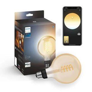 Розумна LED лампочка Philips Hue E27 White Ambiance G93 Retro ZigBee, Bluetooth, Apple HomeKit 8718699688881 фото