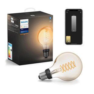 Розумна LED лампочка Philips Hue E27 White G93 Retro, ZigBee, Bluetooth, Apple HomeKit 8718699688882 фото