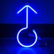 Неоновий LED світильник &laquo;Гендер він&raquo; синій на батарейках/USB 27х17 см Neon_gender_he фото 1